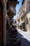 RETHYMNO, GREECE - MAY 27, 2017: Buildings and cafe in the old town of Rethymno.
