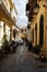 RETHYMNO, GREECE - MAY 27, 2017 : Buildings in the old town of Rethymno.