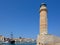 Rethymno lighthouse and harbour, Crete.