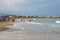 Rethymnon, Crete, Greece September 30 2018 View of Rethimnon beach full of tourists even in late summer