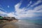 Rethymnon, Crete, Greece September 30 2018 View of Rethimnon beach full of tourists even in late summer