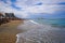 Rethymnon, Crete, Greece September 30 2018 View of Rethimnon beach full of tourists even in late summer