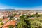 Rethymnon, Island Crete, Greece, - June 23, 2016:Panorama of city Rethymnon. View from wall of Fortezza Castle