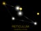 Reticulum constellation. Bright yellow stars in the night sky. A cluster of stars in deep space, the universe. Vector illustration