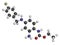 Retigabine (ezogabine) anticonvulsant drug molecule. Used in treatment of seizures (epilepsy). Atoms are represented as spheres