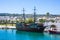 RETIMNO,CRETE, GREECE- JUNE- 26- 2017: View of the Retimno port, Crete, Greece