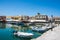 RETIMNO,CRETE, GREECE- JUNE- 26- 2017: View of the Retimno port, Crete, Greece