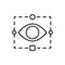 Retina, tech, eye icon - Vector. Artificial intelligence