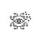 Retinal scan eye scan security icon. Element of cyber security icon