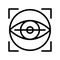 Retinal scan, Future technology line design icon
