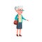 retired woman shocked from high medicine prices at pharmacy cartoon vector