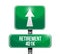 Retirement 401k road sign illustration design