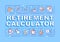 Retirement calculator word concepts banner