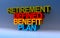 Retirement defined benefit plan on blue