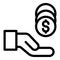 Retirement fund icon, outline style