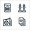 Retirement home line icons. linear set. quality vector line set such as playing cards, radio, chess pieces