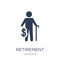 Retirement icon. Trendy flat vector Retirement icon on white background from Insurance collection