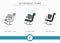 Retirement icons set vector illustration with icon line style. Pension fund plan concept.