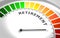 Retirement level meter. Economy and employment concept