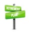Retirement plan sign. Vector illustration design