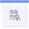 Retirement planning line icon. Editable