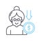 retirement plans line icon, outline symbol, vector illustration, concept sign