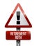 retirement roth warning sign illustration