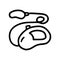 retractable leash line vector doodle simple icon