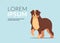 retriever icon cute dog labrador furry human friends domestic animals concept full length