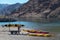 Retrieving rental kayaks, Willow Beach in Arizona