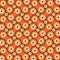 Retro 1970s Abstract Funky Orange Shapes Pattern