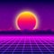 Retro 1980s Synthwave Glowing Neon