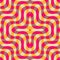 Retro 3D yellow magenta and brown overlapping waves