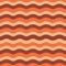 Retro 70s funky waves seamless pattern in orange, brown and beige