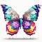 Retro 8 bit pixelated butterfly. Vector illustration for your design Generative AI