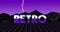 Retro 80s Vintage Video Animation in Purple Look with Lightning.