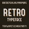 Retro Alphabet Vector Font. Type letters and numbers.