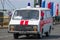 Retro ambulance car RAF 22031 `Latvija` close up