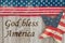 Retro America patriotic message with star