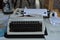 Retro analog classic typewriter desk