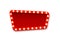 Retro announcement board sign. Cinema billboard or theatre signage, jackpot in lottery victory vector illustration. Red