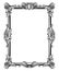 Retro, antique baroque border frame with scroll ornaments vector illustration