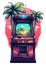 Retro arcade game 90s retro nostalgic frame