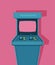 Retro arcade machine. Flat style vector illustration