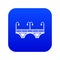 Retro arch bridge icon blue vector