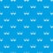 Retro arch bridge pattern vector seamless blue