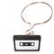 Retro Audio Cassette with Abstract Curved Tape - Speech Bubble