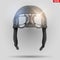 Retro aviator helmet with goggles