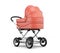 Retro baby stroller. For boy. 3d rendering.