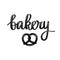 Retro bakery calligraphy pretzel